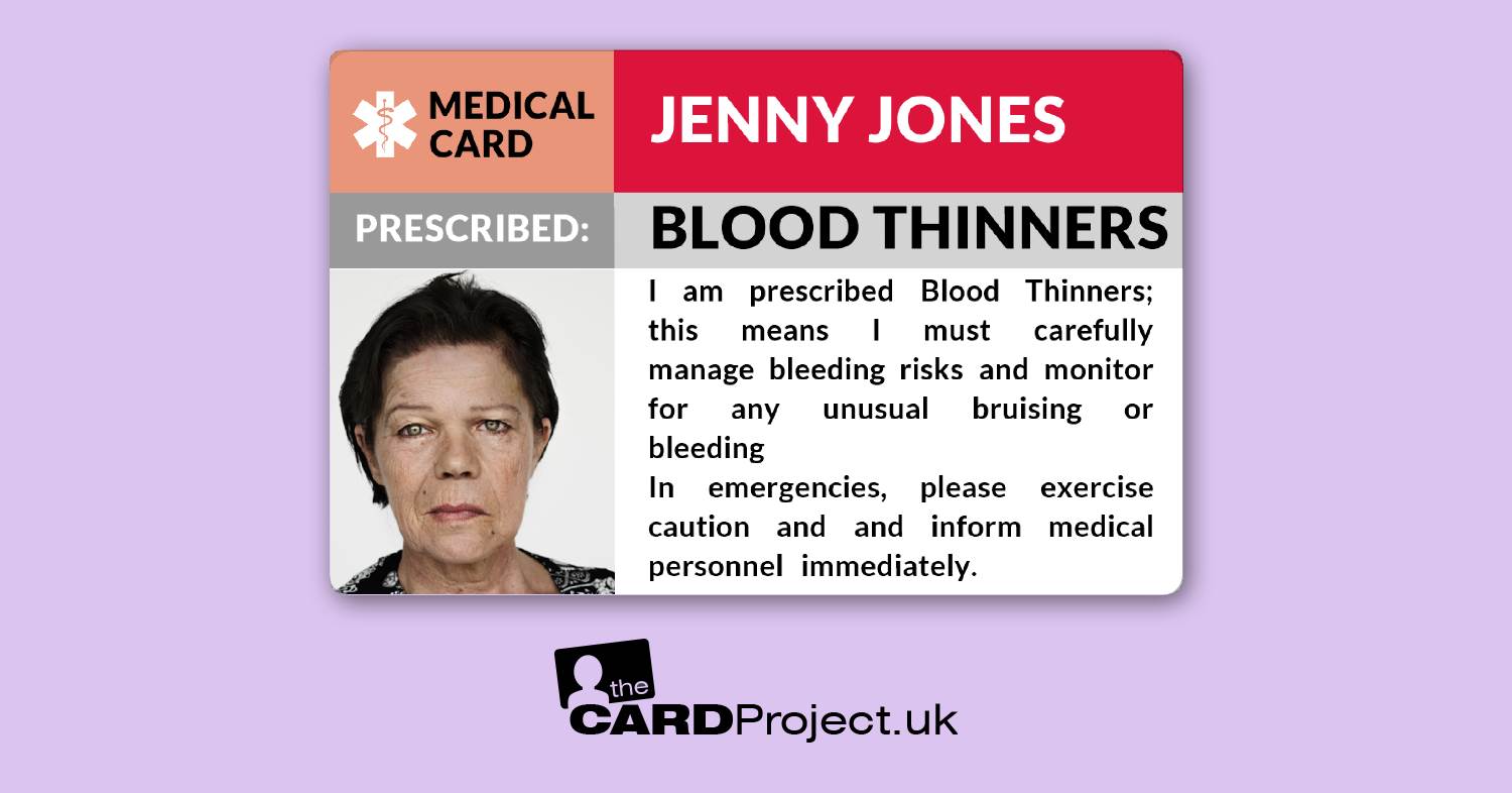 Blood Thinner Photo ID Card  (FRONT)